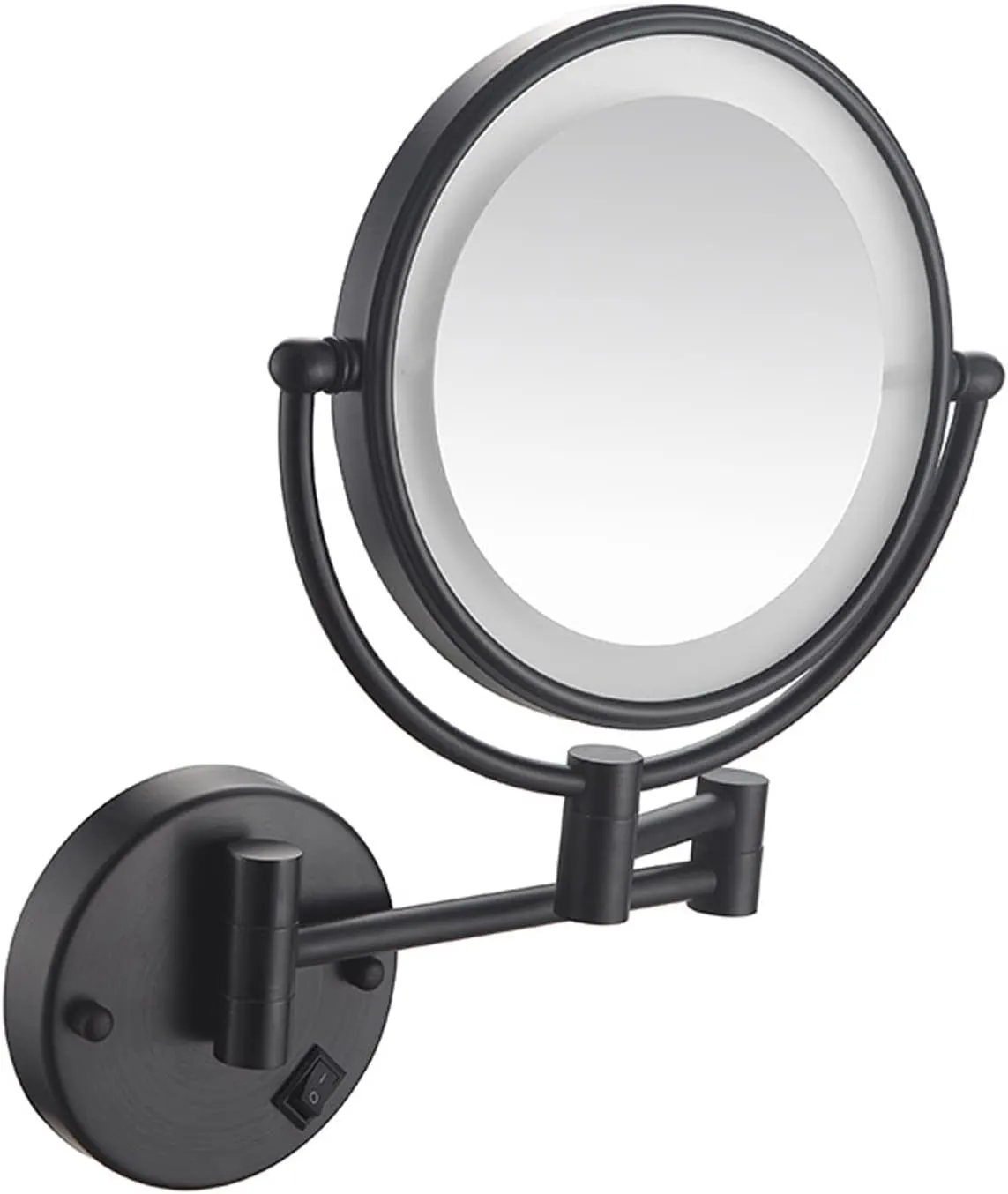 Makeup Mirror with Lights, Portable Vanity Mirror 10 X Magnification, Cosmetic Mirror Wall Mounted, 360 Degree Rotation Rechargeable, for Bathroom Hotel Spa