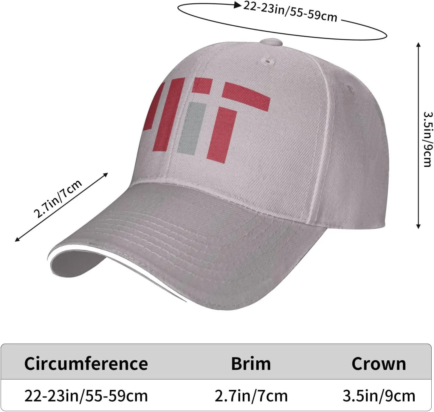 Massachusetts Institute of Technology Logo Sandwich Cap Unisex Classic Baseball Capunisex Adjustable Casquette Dad Hat