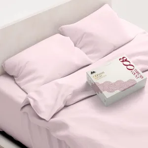 Mayfair Linen 800 Thread Count 100% Cotton Sheets - 4-Piece Hotel Style Luxury Long Staple Egyptian Quality Cotton Sheet Set, Fits Mattress Upto 16'' Deep Pocket (California King Size, Blush)