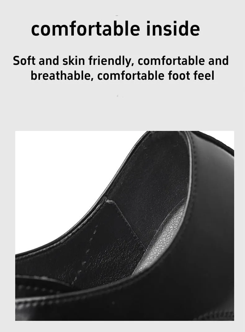 Mens Dress Shoes Oxford Shoes for Men Split Leather Comfortable Nonslip Formal Business Shoes