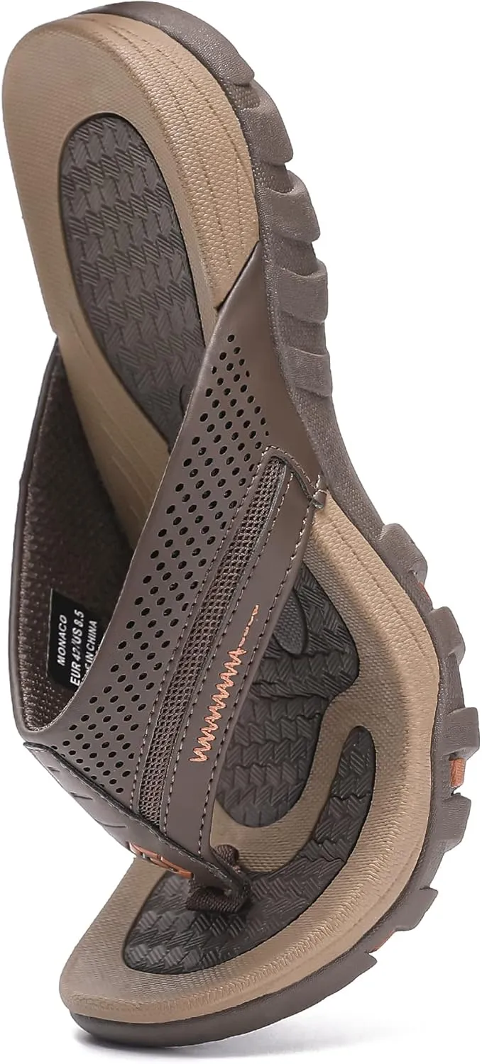 Men's Flip-Flops, Thongs Sandals Durable Comfort Slippers for Beach