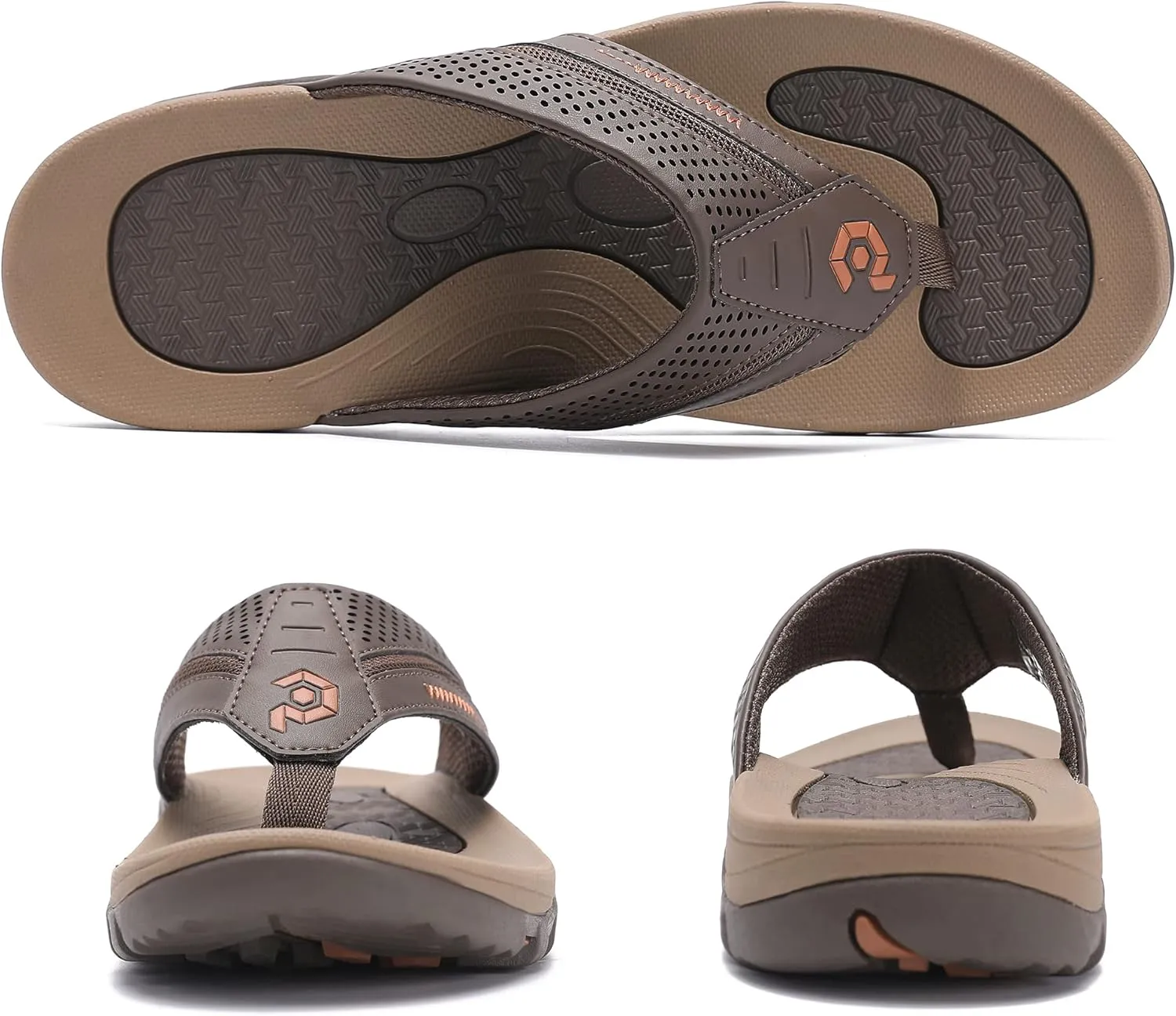 Men's Flip-Flops, Thongs Sandals Durable Comfort Slippers for Beach