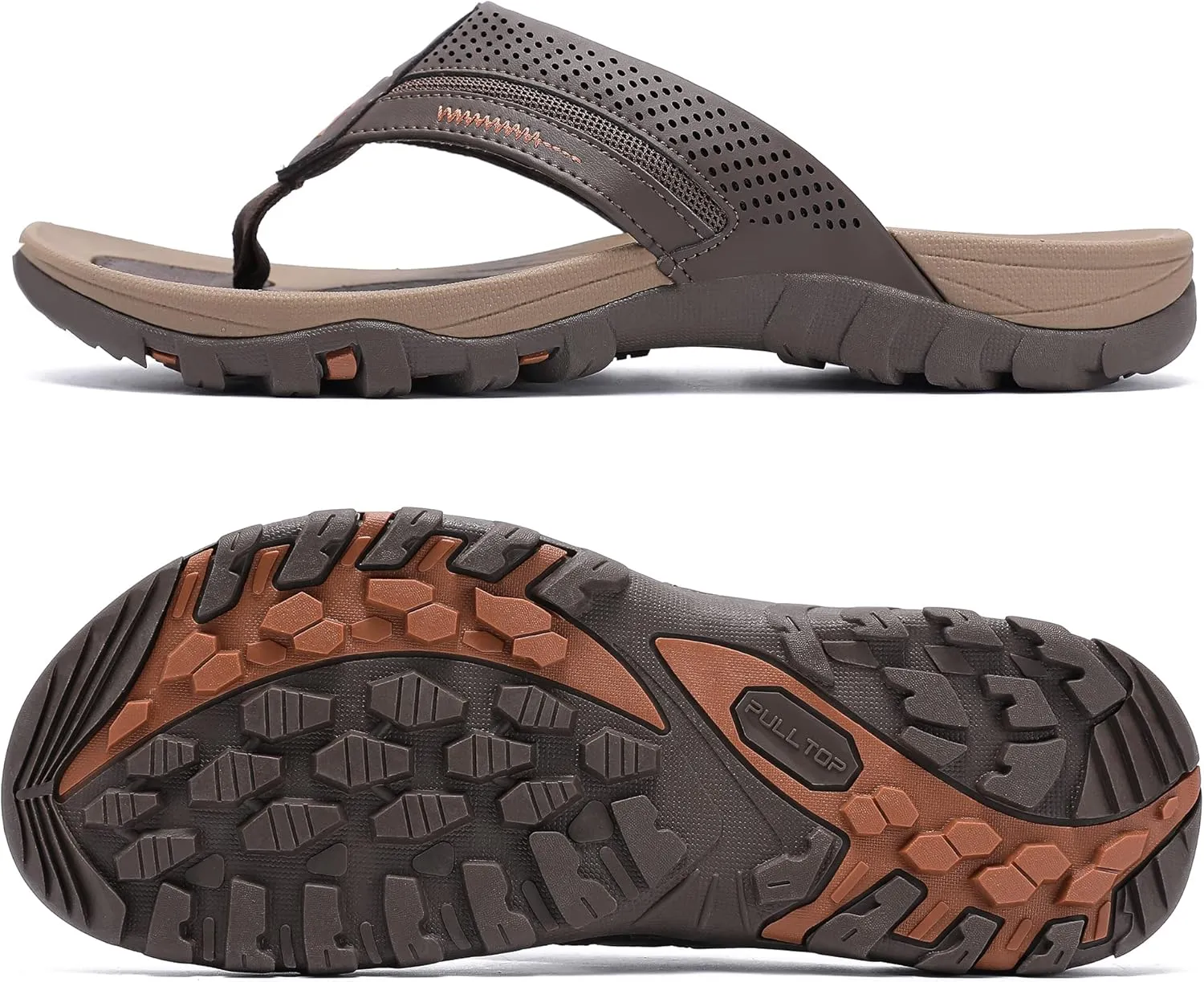 Men's Flip-Flops, Thongs Sandals Durable Comfort Slippers for Beach