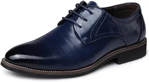 Men's Gradient Toe Dress Shoes Oxford Shoes Formal Pointed Lace Up Casual Business Suit Tuxedo Shoes for Men