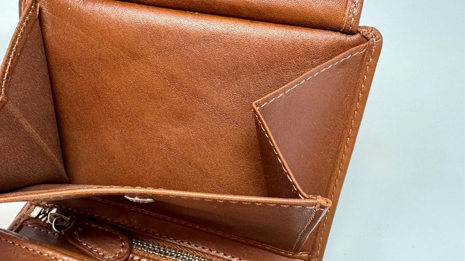 Mens Wallet RFID Blocking Genuine Full Grain Leather Bifold Wallet with Flip ID Coin and Secure Zip Compartment Extra Large (Bugatti Tan)