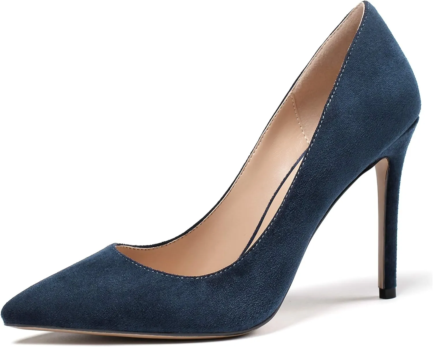 Mettesally Women's High Heels Closed Pointed Toe Pumps Stiletto Heel Party Wedding Basic Shoes