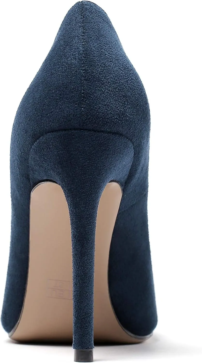 Mettesally Women's High Heels Closed Pointed Toe Pumps Stiletto Heel Party Wedding Basic Shoes