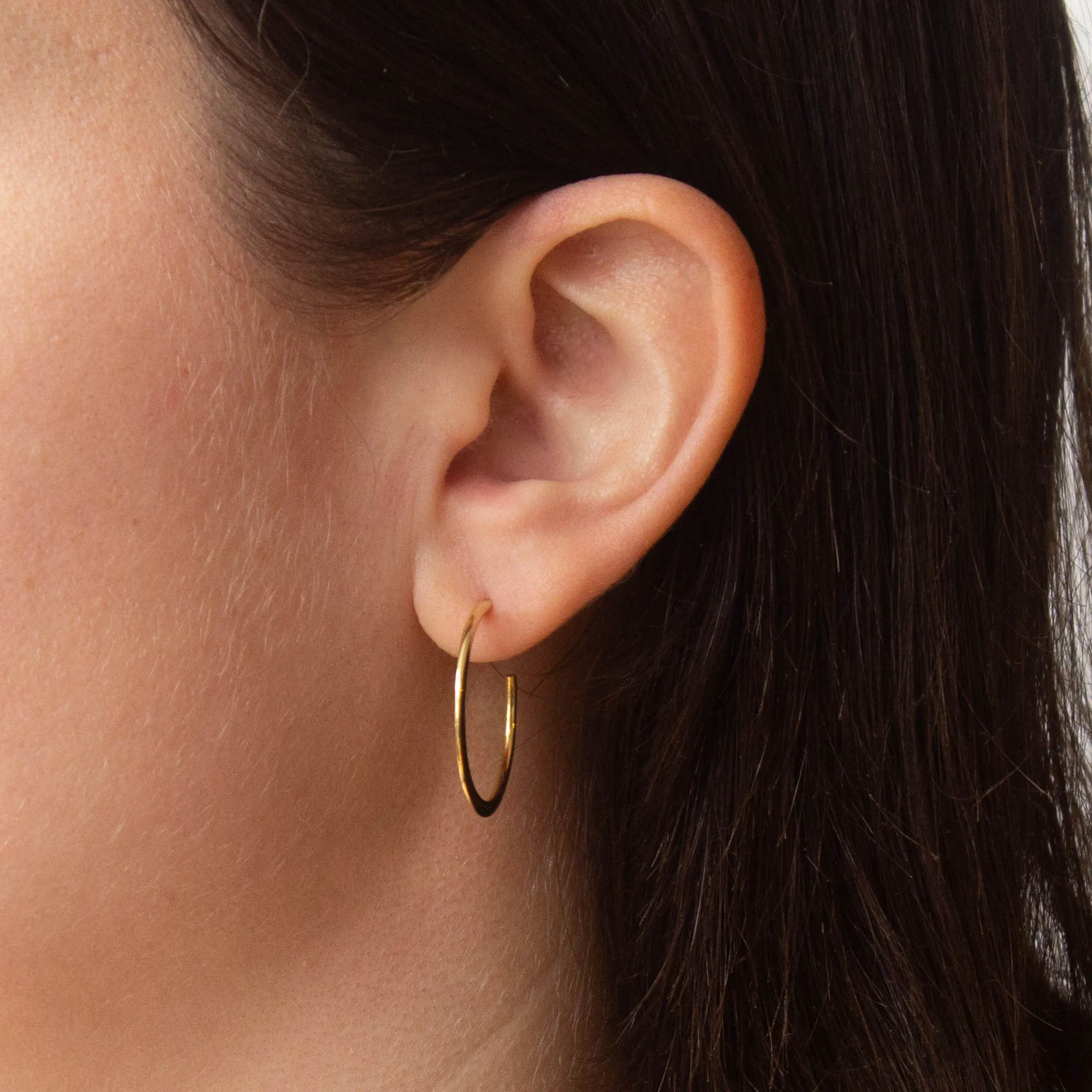 Minimal Flat Hoop Earrings