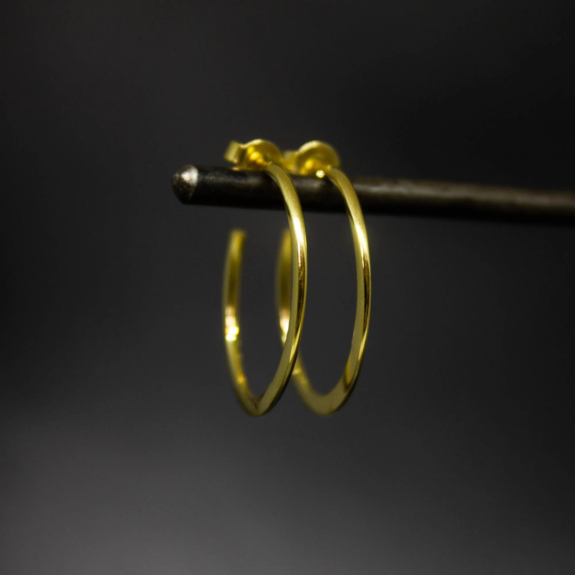 Minimal Flat Hoop Earrings
