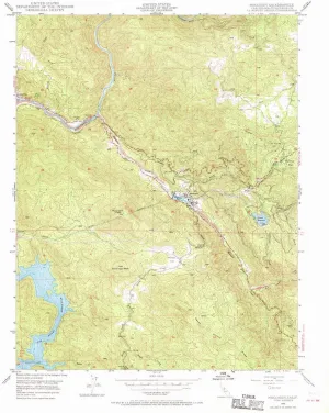Moccasin CA topo map, 1:24000 Scale, 7.5 X 7.5 Minute, Historical, 1948, Updated 1970, 26.9 x 22 in