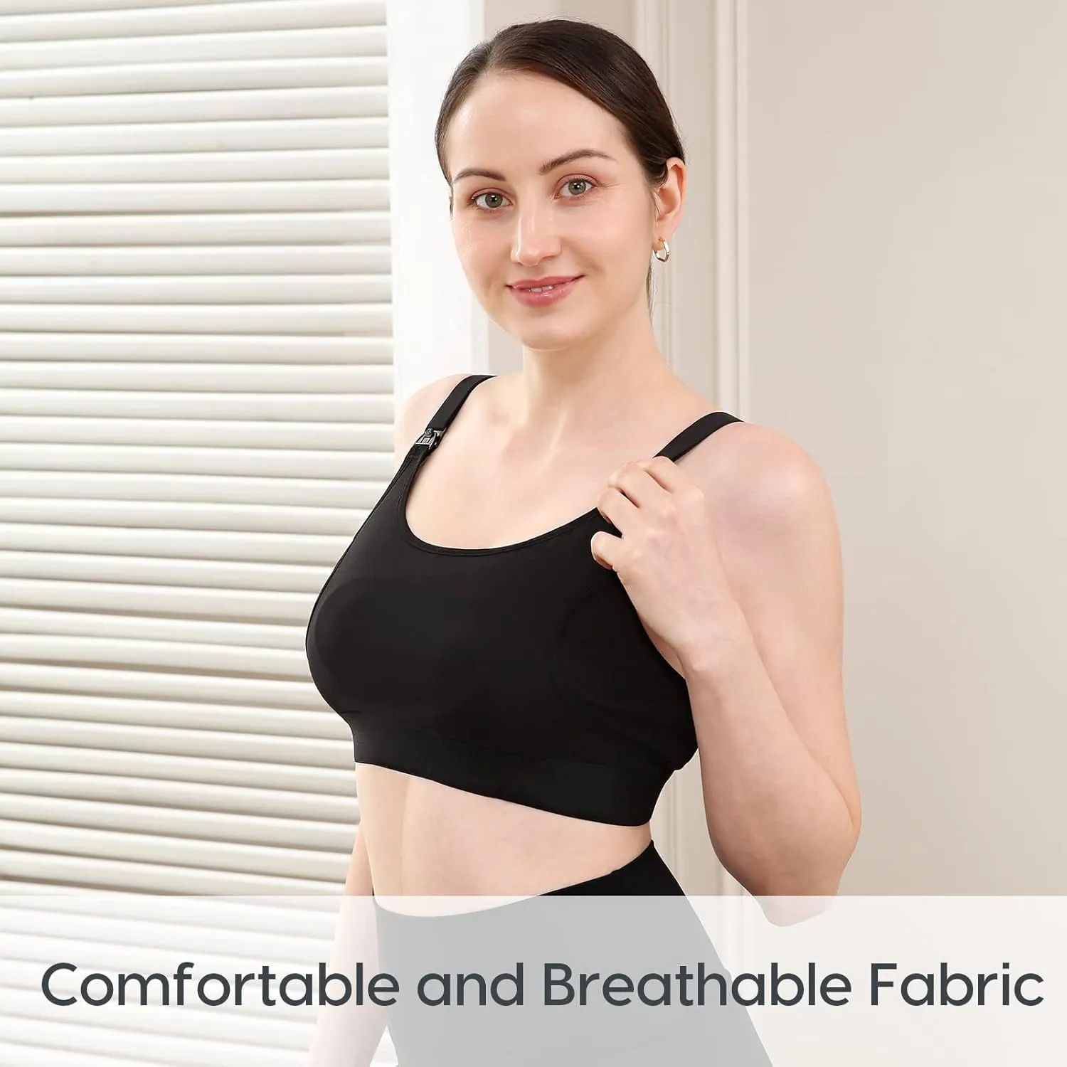 Momcozy Hands Free Pumping Bra, Adjustable Breast-Pumps Holding and Nursing Bra, Pumping & Nursing Bra in One