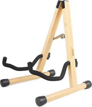 MUSO Guitar Stand,Acoustic Guitar Stand,Wood Classical Electric Guitar Stand,Foldable Bass Guitar Stand,Guitar Accessories also fit Bass,Violin,Ukulele(Bamboo)