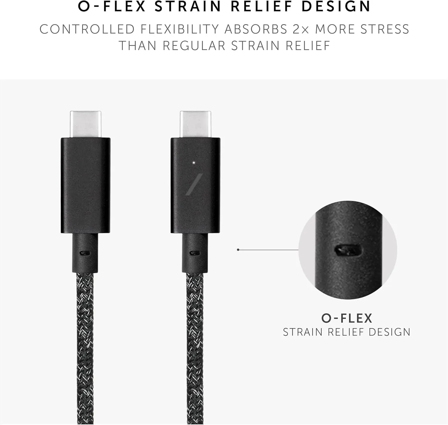 Native Union Type-C Belt Cable Pro - 240W USB-C to USB-C 8ft Ultra-Strong Charging Cable with Leather Strap Compatible with iPhone 16, 16 Pro Max, MacBook Pro 14"/16" M2, Air 15" M2 (Cosmos)