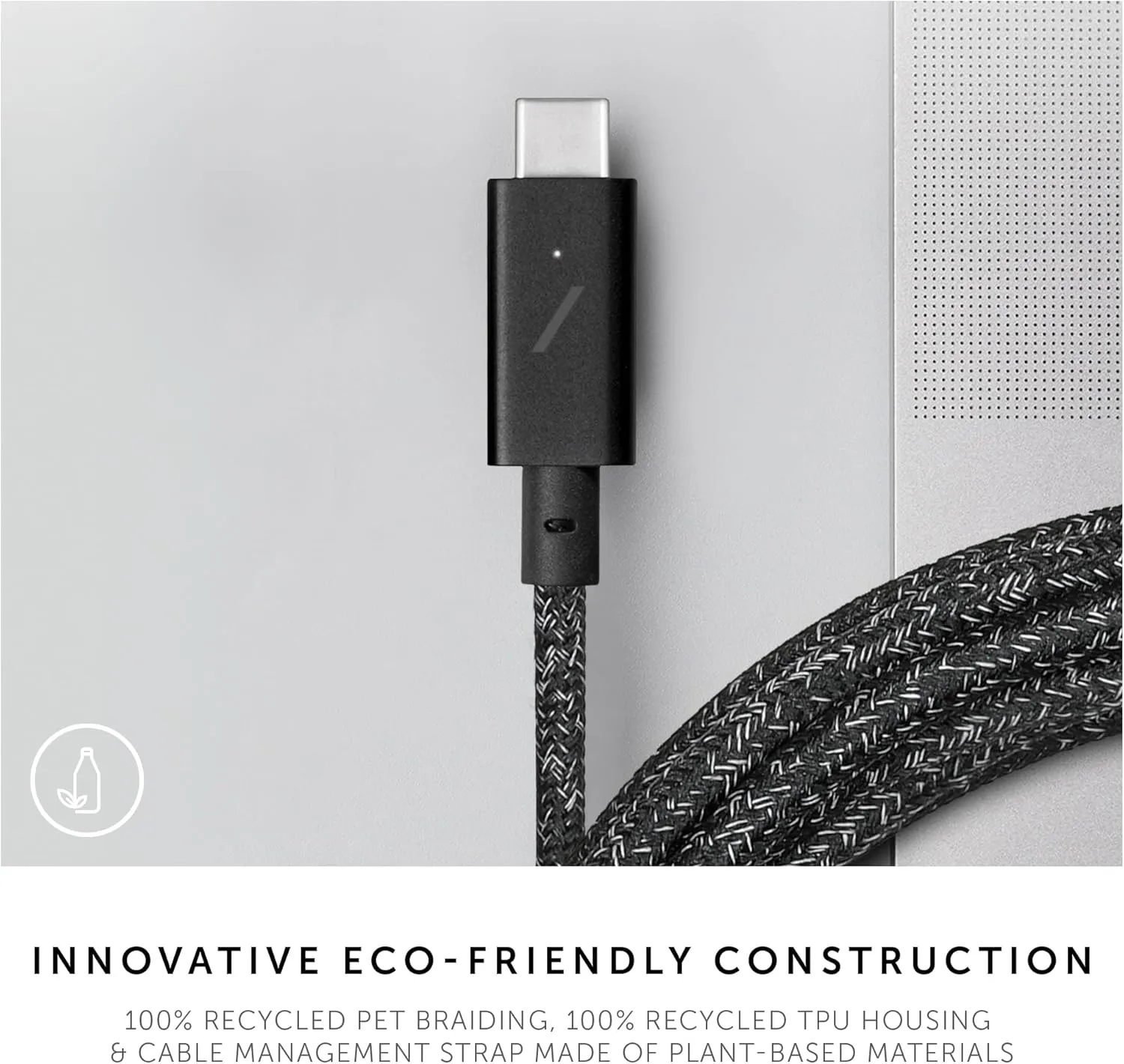 Native Union Type-C Belt Cable Pro - 240W USB-C to USB-C 8ft Ultra-Strong Charging Cable with Leather Strap Compatible with iPhone 16, 16 Pro Max, MacBook Pro 14"/16" M2, Air 15" M2 (Cosmos)