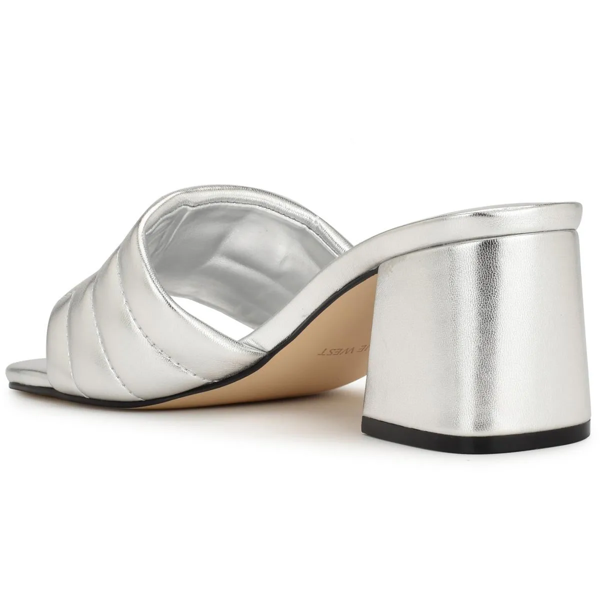Nine West Womens GLENRA3 Block Heel  Mule Sandals