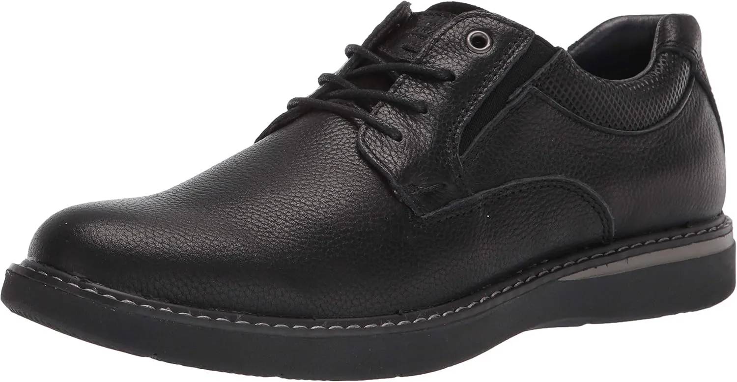 Nunn Bush Men's BAYRIDGE Plain Toe Lightweight Leather LACE-UP Oxford, Black, 11