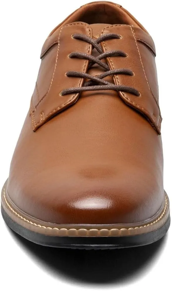 Nunn Bush Men's Carmelo Oxford Classic Modern Formal Plain Toe Lace Up Dress Casual Shoes