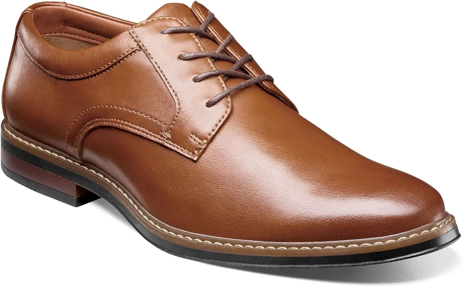 Nunn Bush Men's Carmelo Oxford Classic Modern Formal Plain Toe Lace Up Dress Casual Shoes