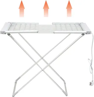 NYASAA Electric Heated 230w Clothes Airer with Wings,Foldable Design,Electric Heated Clothes Dryer, Max Load 15Kg
