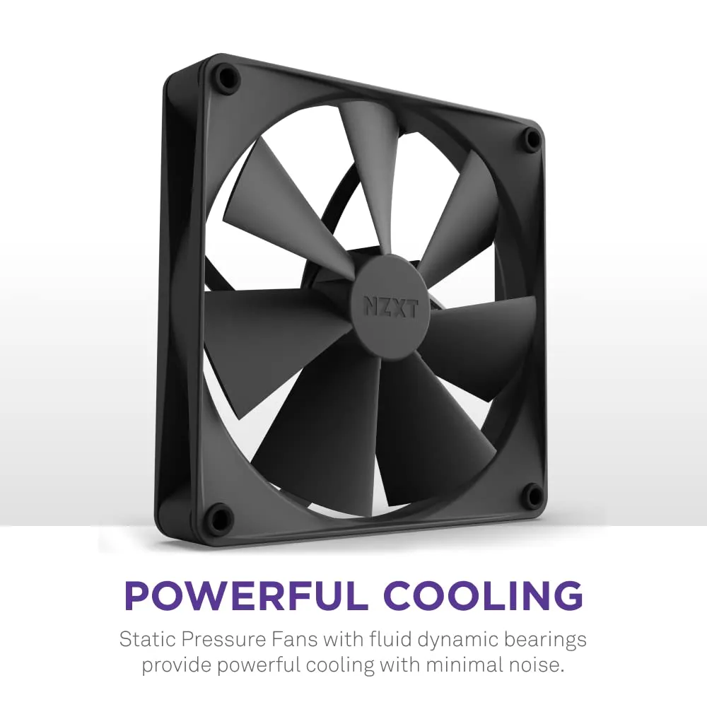 NZXT Kraken 280mm AIO CPU Liquid Cooler with Customizable LCD Display, High-Performance Pump, and 2x F140P Fans