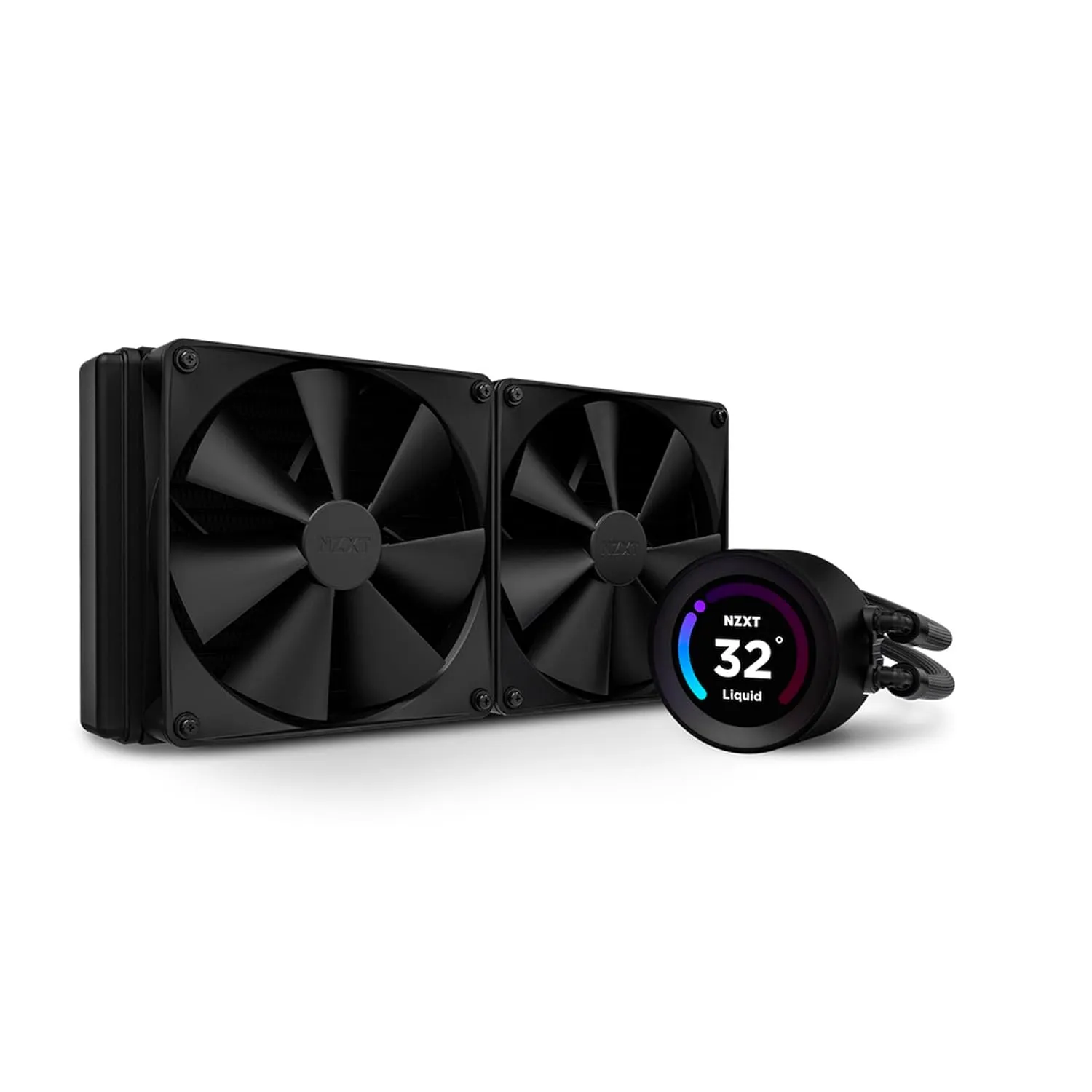 NZXT Kraken 280mm AIO CPU Liquid Cooler with Customizable LCD Display, High-Performance Pump, and 2x F140P Fans