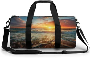 Ocean Sunrise Duffel Bag for Men Women Gym Bag Sports Small Overnight Bag for Travel Weekender