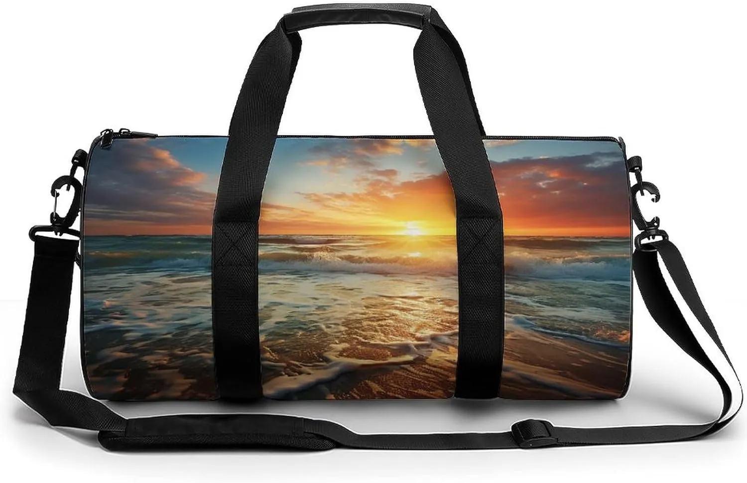 Ocean Sunrise Duffel Bag for Men Women Gym Bag Sports Small Overnight Bag for Travel Weekender