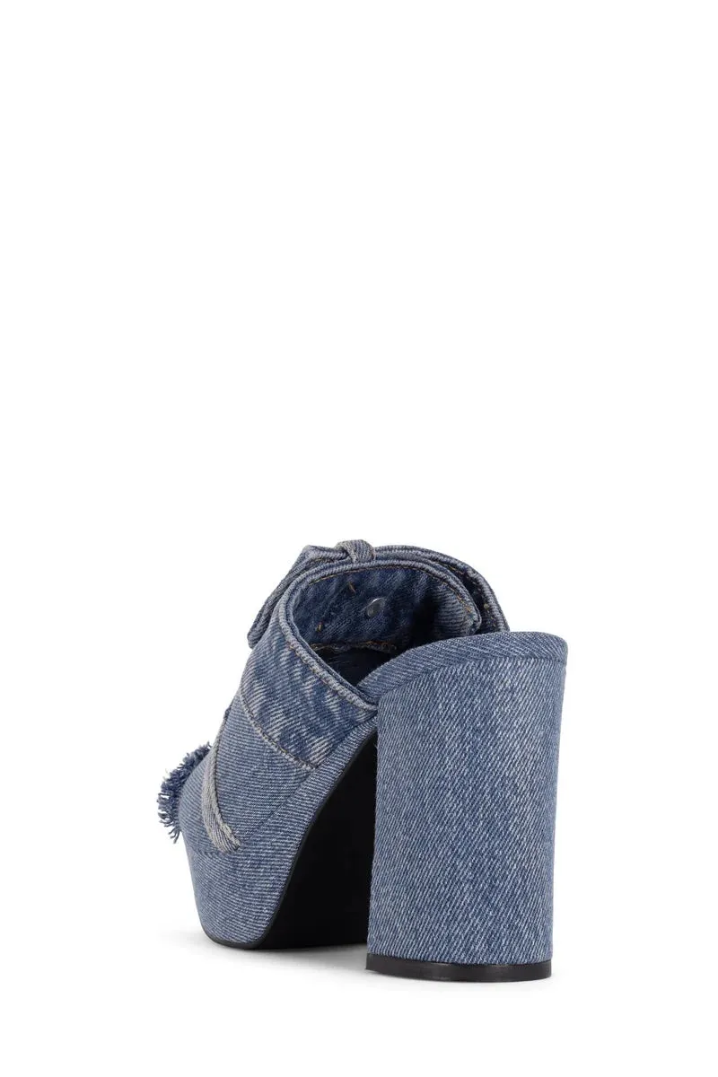 Open Campbell Mega sale Sandals Blue Magda-Jn Platform Mule Denim Personalized assistance Jeffrey Squared Toe