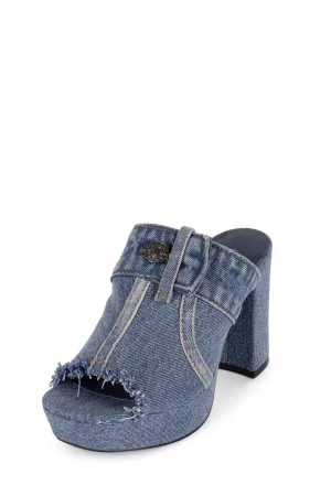 Open Campbell Mega sale Sandals Blue Magda-Jn Platform Mule Denim Personalized assistance Jeffrey Squared Toe