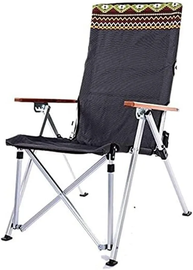 Outdoor Folding Chair Camp Chair Camping Chairs Wood Arm Resting Beach Mountain Picnic