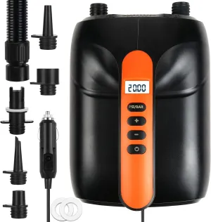 Paddle Board Pump,20PSI High Pressure SUP Electric Air Pump,Dual Stage Inflation SUP Electric Pump for Stand Up Paddle Boards,Boats,Kayak,Inflation & Deflation,12V DC Car Connector