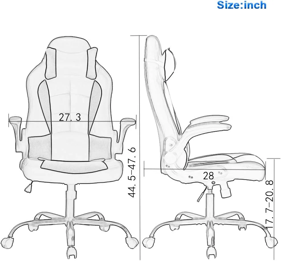 PC Gaming Chair Ergonomic Office Chair Cheap Desk Chair PU Leather Racing Chair Executive Swivel Rolling Computer Chair with Lumbar Support Flip Up Arms Headrest for Adults,Camo
