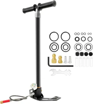 PCP Hand Pump 30Mpa 4500Psi 4 Stage PCP High Pressure Hand Pump Stainless Steel Air with Oil Moisture Filter for Air s Paintball Rifle HPA Gas Tanks Tire Inflation