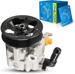 PHILTOP Power Steering Pump with Pulley, Compatible with 2010-2012 Outback/Legacy 2.5L, Replace # 34430AJ030, 3313, 214056, 34430AJ030