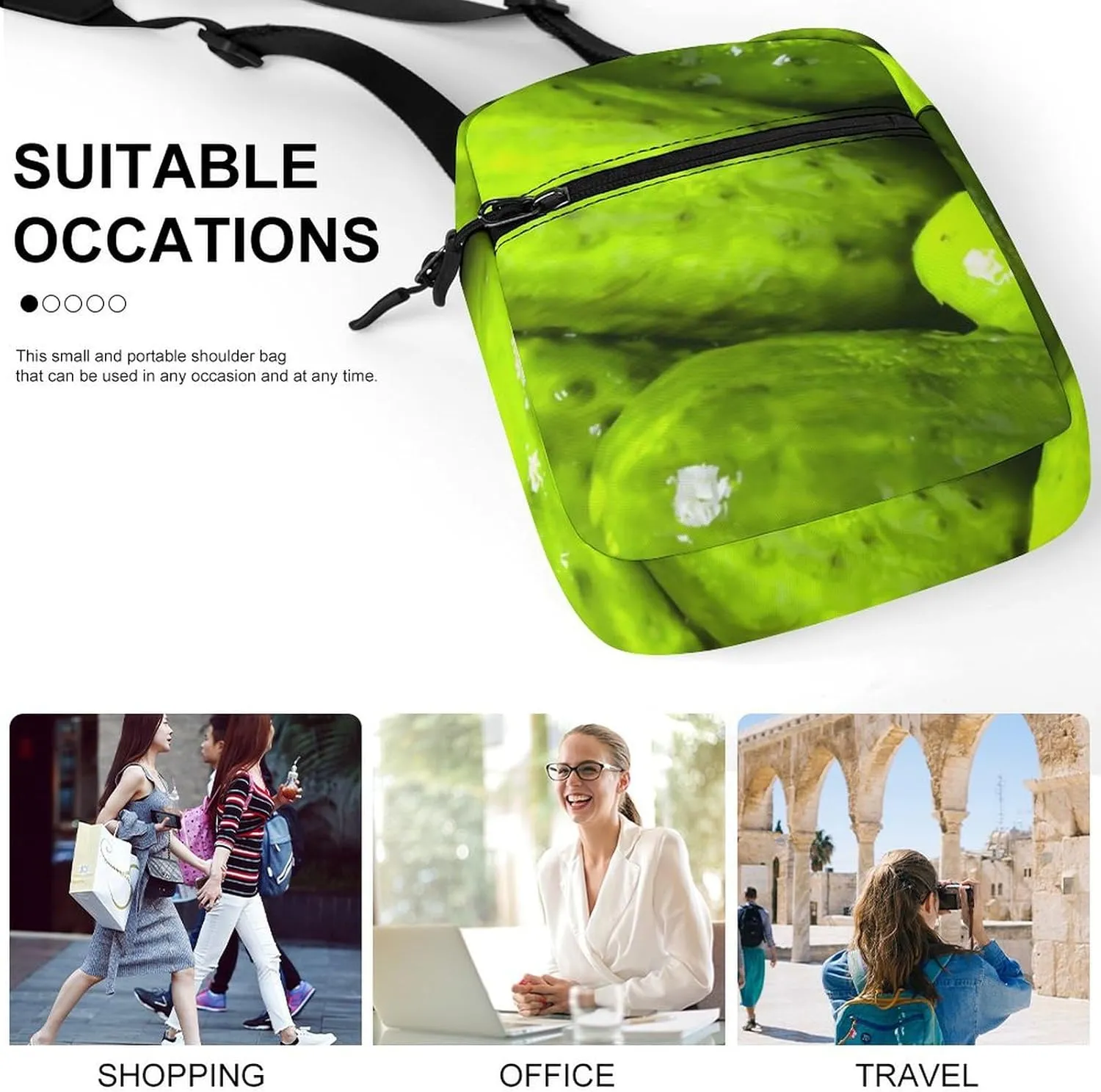 Pickles Pickle Crossbody Bag Small Shoulder Bag Waterproof, Lightweight And Convenient