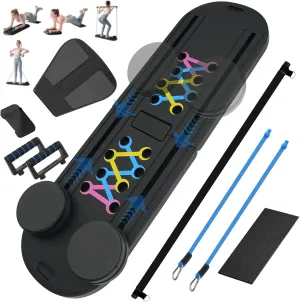 Pilates Board - Pilates Reformer Set, 6 in 1 Pilates Boards for Home Workout, Portable and Foldable Pilates Reformers Machine, Multifunctional Pilates Board for Women