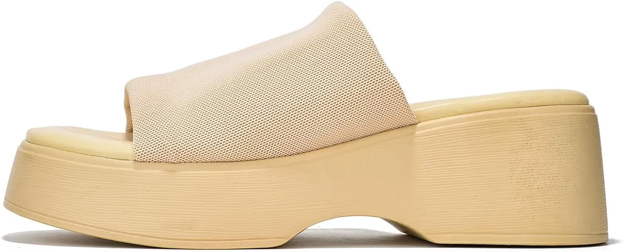 Platform Sandals Women Wedges Slides Chunky Heels Wedge Sandals Fabric Mule Fitted Cloud Lightweight Shoes Slipper  Memory Foam
