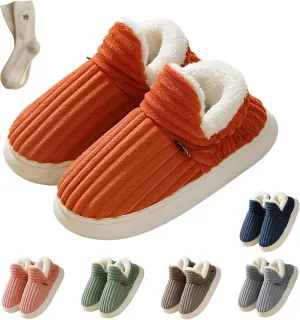 Pluffi Slipper Booties Men, Warm Fluffy Slippers for women House, Thick Sole Anti-Skid Cozy & Stylish Cloud Slides