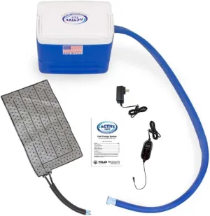 Polar Active Ice 3.0 | 9 QT Cold Therapy Ice Machine | Programmable Timer | Universal Rectangular Compression Pad | Cryotherapy Pain Relief System | Ace Bandage Style Compression