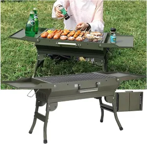 Portable Charcoal Grill Foldable Grills BBQ Small Griddle Compact Outdoor Cooking For Travel Camping Picnic Patio Hiking