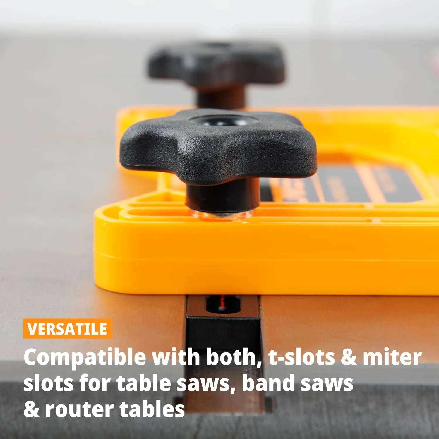 POWERTEC Universal Tandem Featherboards for Table Saw, Router Table, Router Fence & Band Saw, Wood working Tools & Accessories To Reduce Kickback & Increase Safety (Included T Track Bolts), 2Pk(71393)