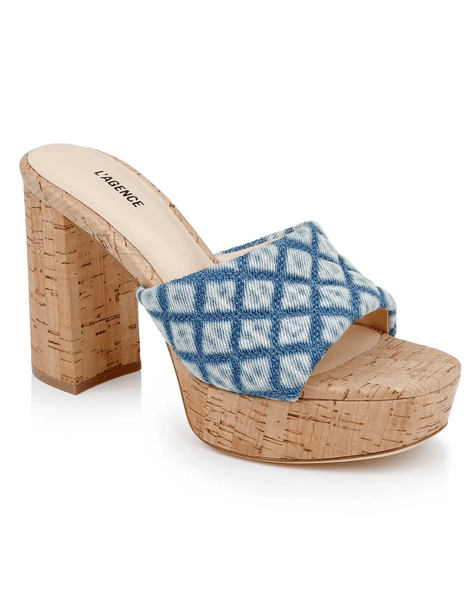 PRE-ORDER-L'Agence Gabriell Denim Platform Sandal