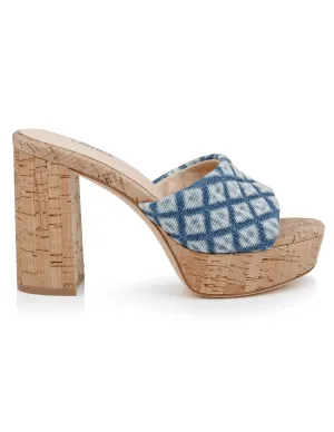 PRE-ORDER-L'Agence Gabriell Denim Platform Sandal