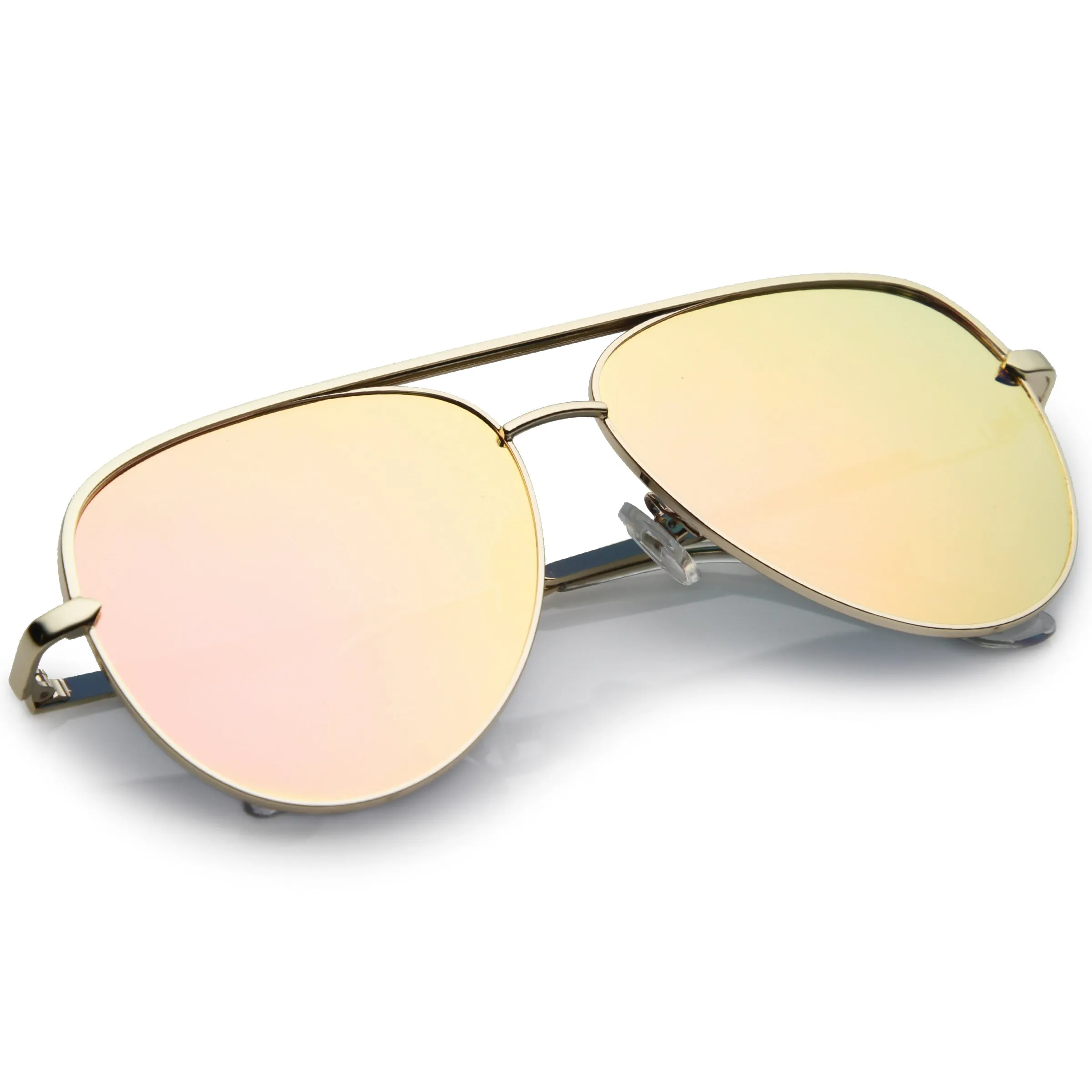 Premium Oversize Mirrored Flat Lens Aviator Sunglasses C361