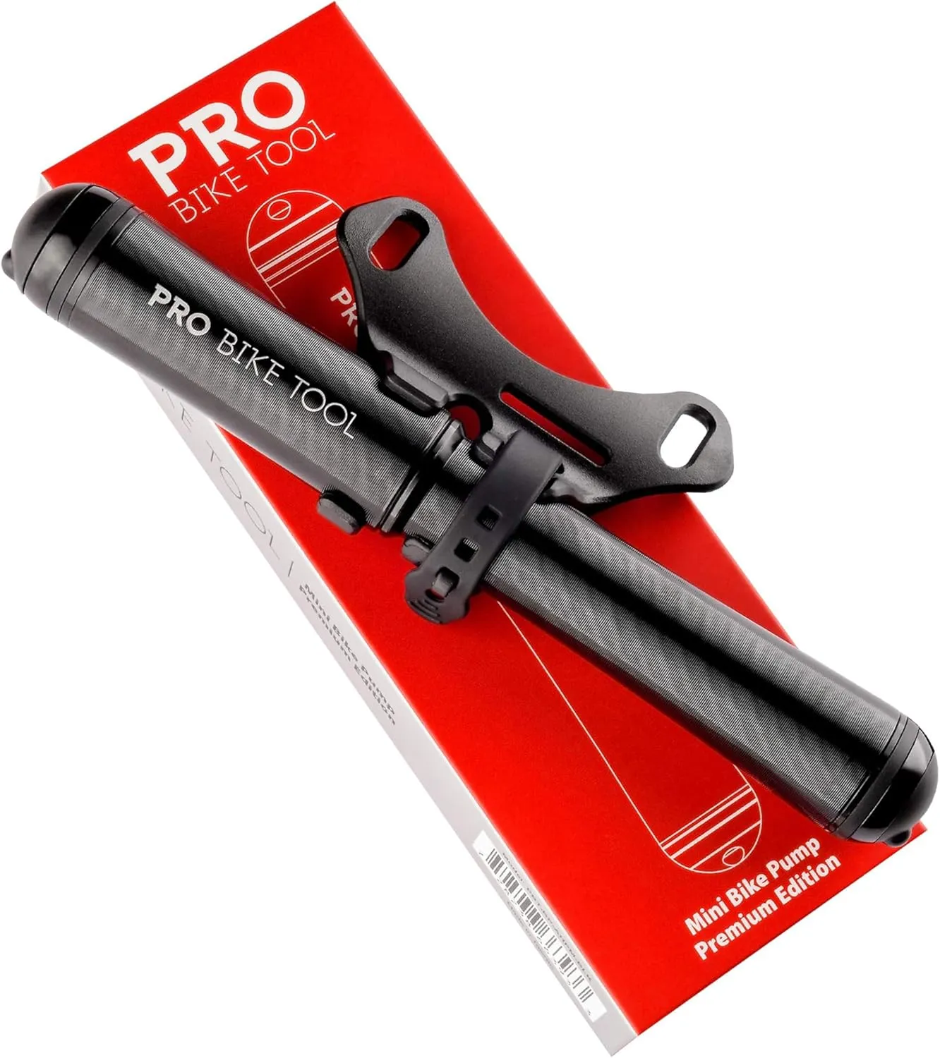 PRO BIKE TOOL Mini Bike Pump Premium Edition - Fits Presta and Schrader valves - High Pressure PSI - Bicycle Tyre Pump for Road and Mountain Bikes