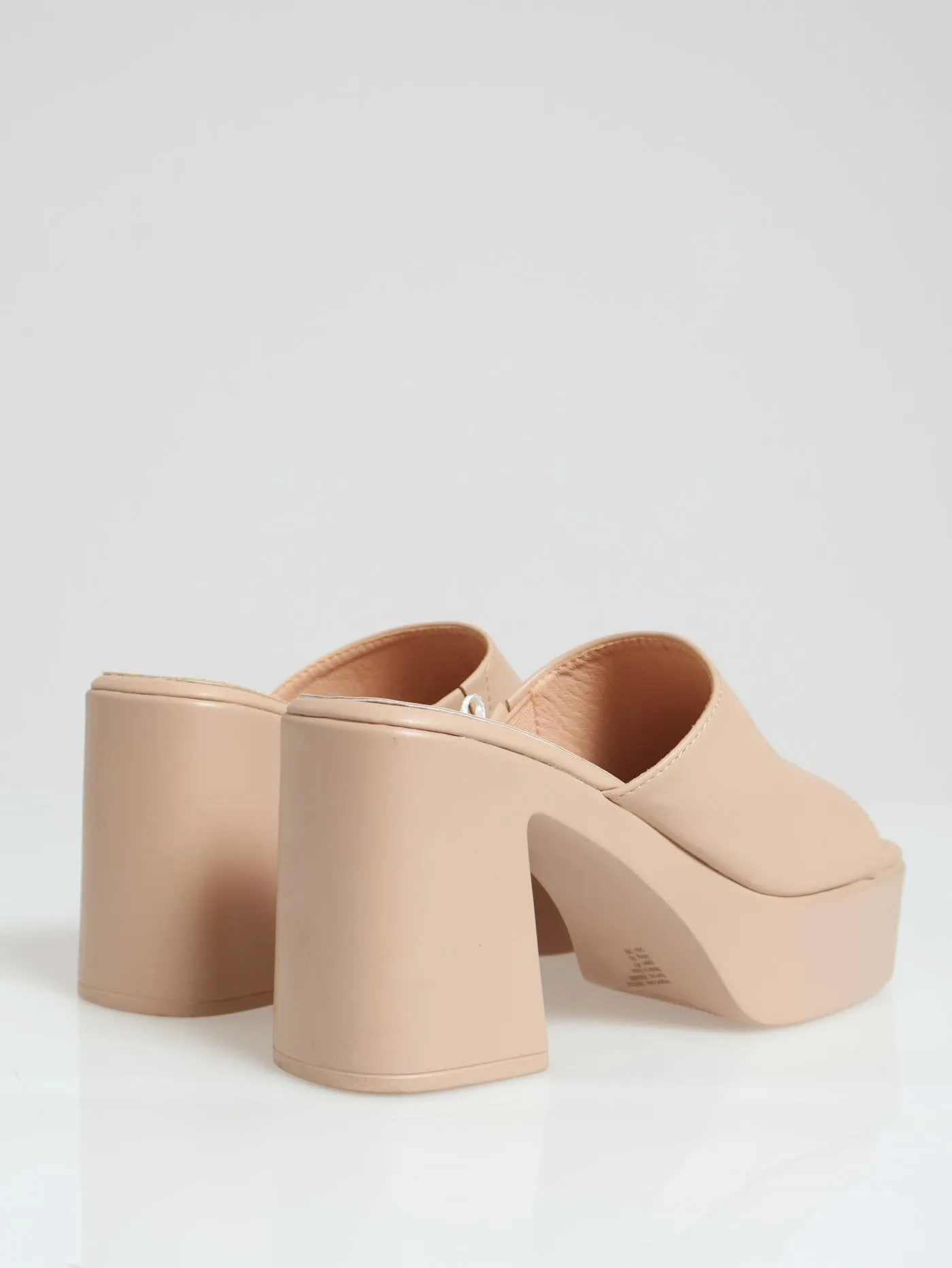 Push-In Mule Platform Sandal - Oatmeal