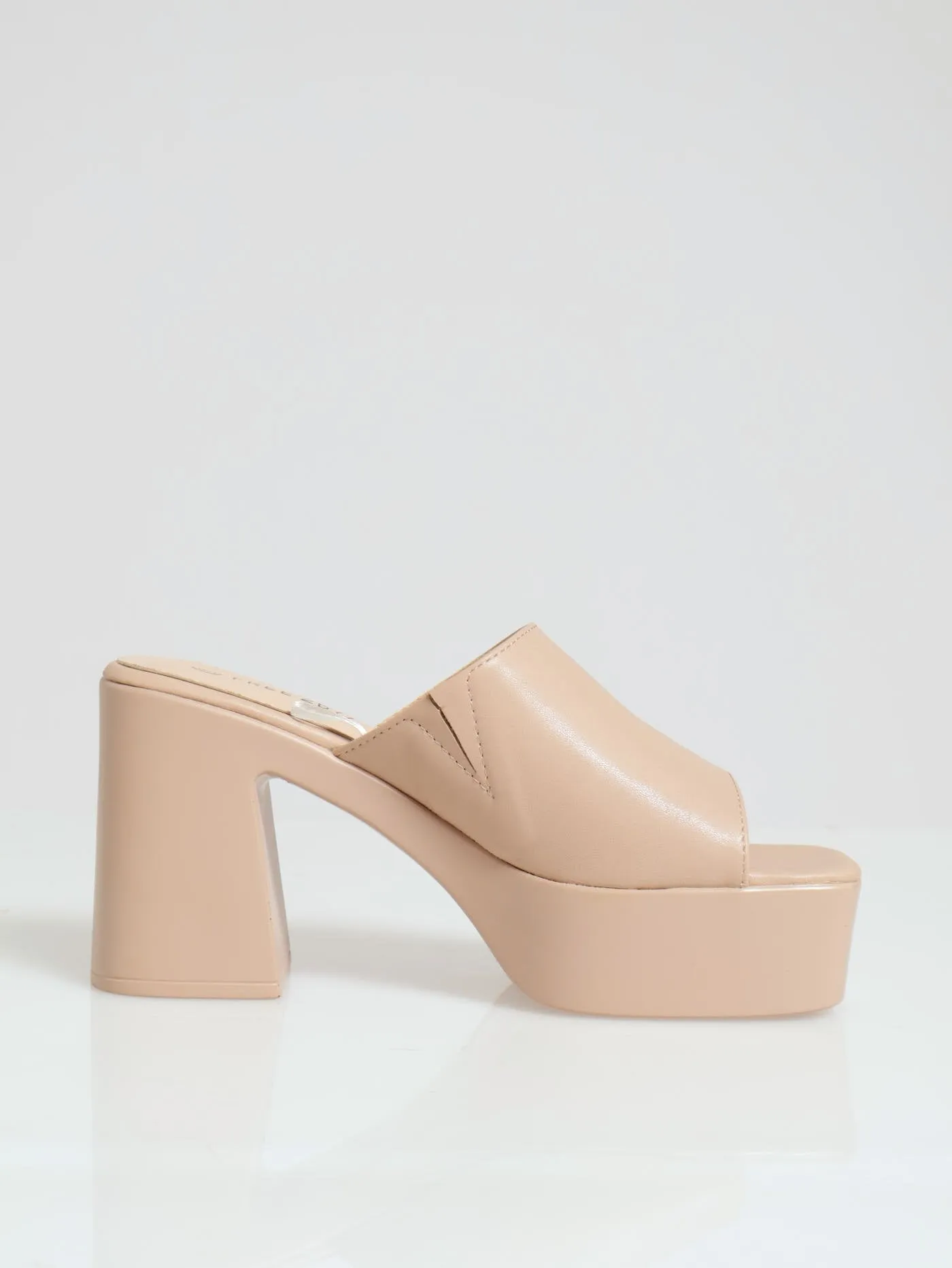 Push-In Mule Platform Sandal - Oatmeal