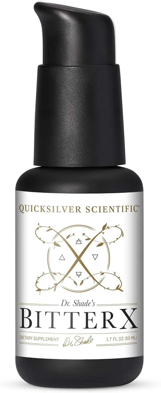 Quicksilver Scientific Dr. Shade's BitterX - Highly Concentrated Bitters for Digestion - Fast Acting Digestive Support & Liver Supplement with Dandelion Root, Gentian Root, Solidago & Myrrh (50ml)