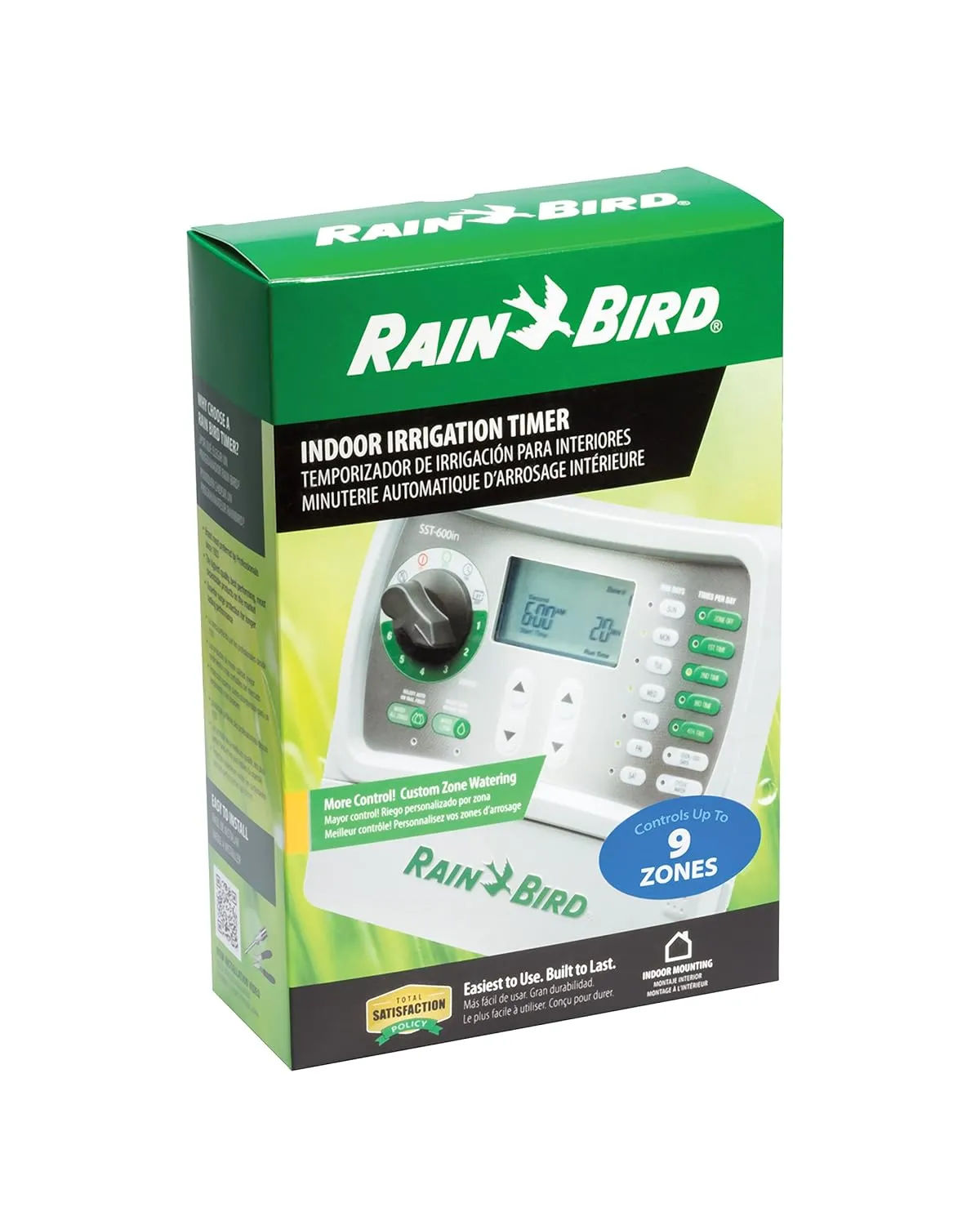 Rain Bird SST900IN Simple-To-Set Indoor Sprinkler/Irrigation System Timer/Controller, 9-Zone/Station (this New/Improved Model Replaces SST900I)