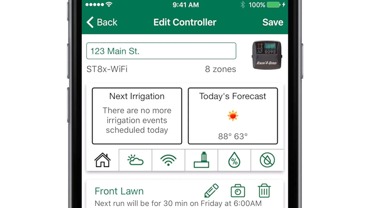 Rain Bird ST8O-2.0 Smart Indoor/Outdoor WiFi Sprinkler/Irrigation System Timer/Controller, WaterSense Certified, 8-Zone/Station, Compatible with Amazon Alexa,Grey/Black